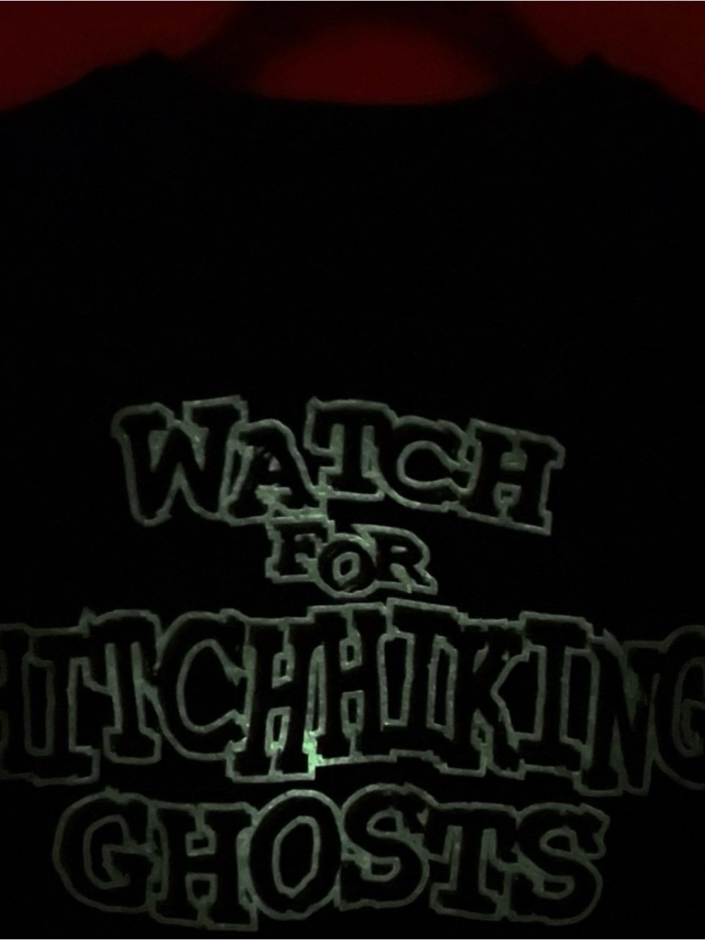Disney Black Haunted Mansion Tee with Neon Green & Blue Graphic - Picture 7 of 8